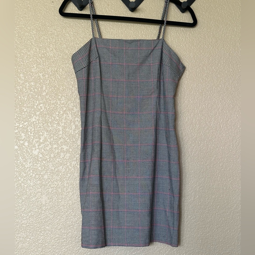 Houndstooth Mini Dress w/ adjustable straps